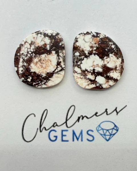 Wild Horse Jasper Mixed Shape Cabochons Approx 15 -25mm Pair