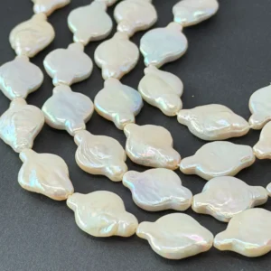 Fresh Water Cultured Cream Pearl Link Shape 32cm String