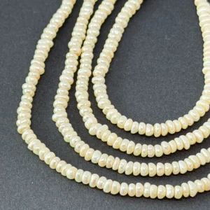 Fresh Water Cultured White Pearl Nugget Approx 2 - 2.5mm 32cm String