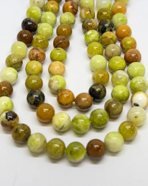 Green Opal Smooth Round Beads Approx 8mm 38cm Strand