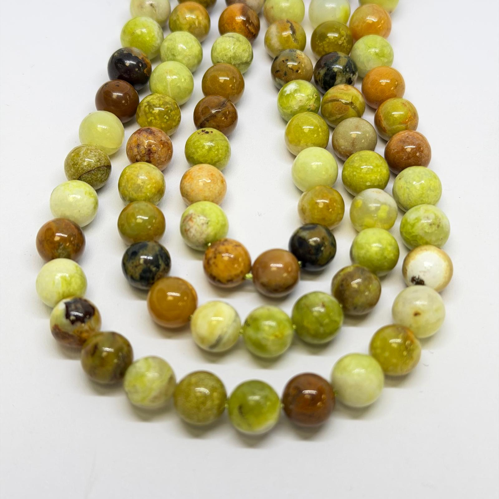 Green Opal Smooth Round Beads Approx 8mm 38cm Strand