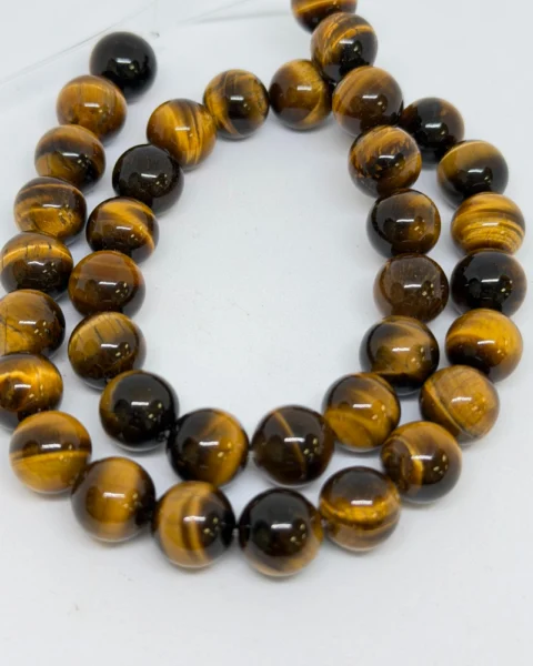 Tigers Eye Smooth Round Beads Approx 8mm 38cm Strand
