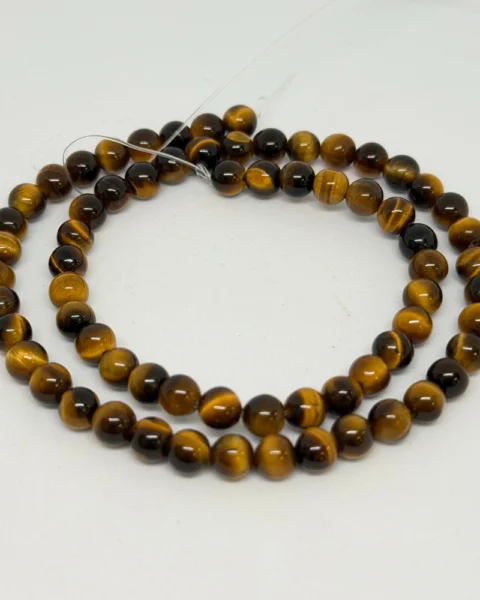 Tigers Eye Smooth Round Beads Approx 4mm 38cm Strand
