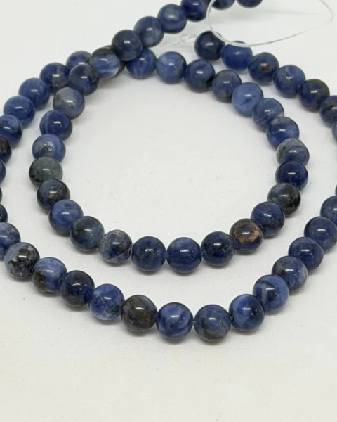 Sodalite Smooth Round Beads Approx 6mm 38cm Strand