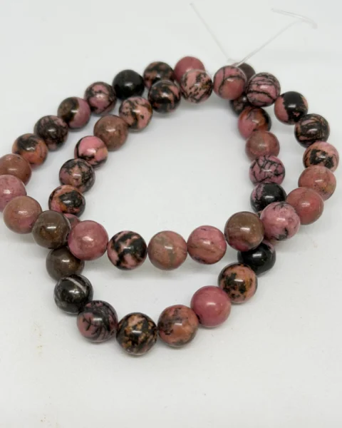 Rhodonite Smooth Round Beads Approx 6mm 38cm Strand