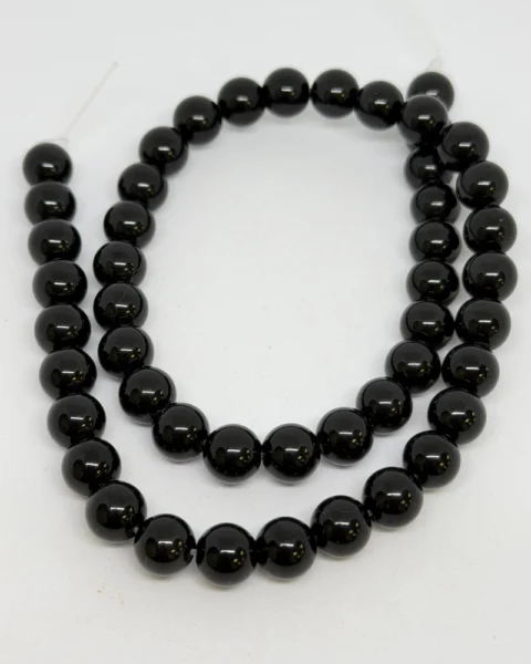 Black Obsidian Smooth Round Beads Approx 8mm 38cm Strand